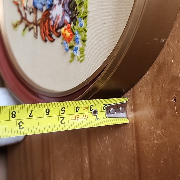 Vintage Hummel Crewel Embroidery Art Framed - Picture 8 of 12